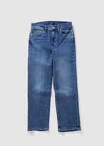 Thumbnail for your product : 7 For All Mankind Womens The Straight Crop Slim Jeans With Released Hem In Light Blue