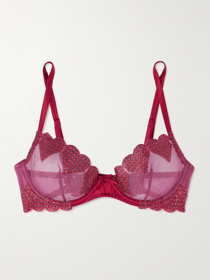 + NET SUSTAIN Anais recycled-lace soft-cup bra