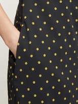 Thumbnail for your product : Brock Collection Polka-dot Button-down Silk Dress - Black Print