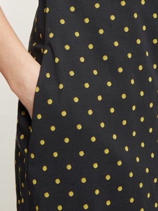 Brock Collection Polka-dot Button-down Silk Dress - Black Print