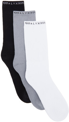 Alyx Three-Pack Multicolor Logo Socks