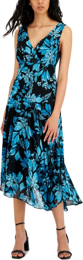 Floral Asymmetrical Hem Dress | ShopStyle