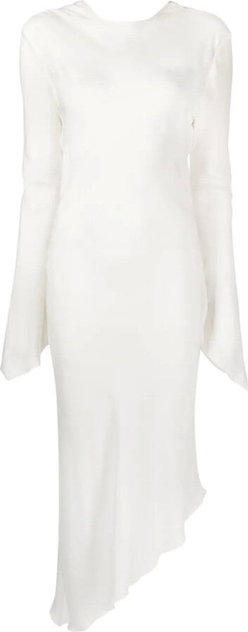 MATÉRIEL Asymmetric Backless Sheer Dress