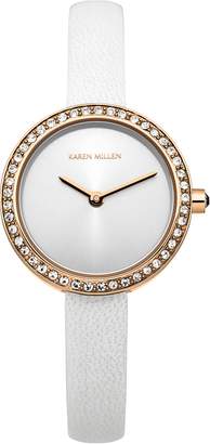 Karen Millen Ladies white strap watch
