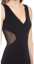 Thumbnail for your product : Monique Lhuillier Seamed Dress with Lace Insets