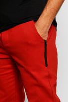 Thumbnail for your product : boohoo Cotton Twill Skinny Chinos With Cuff Hem