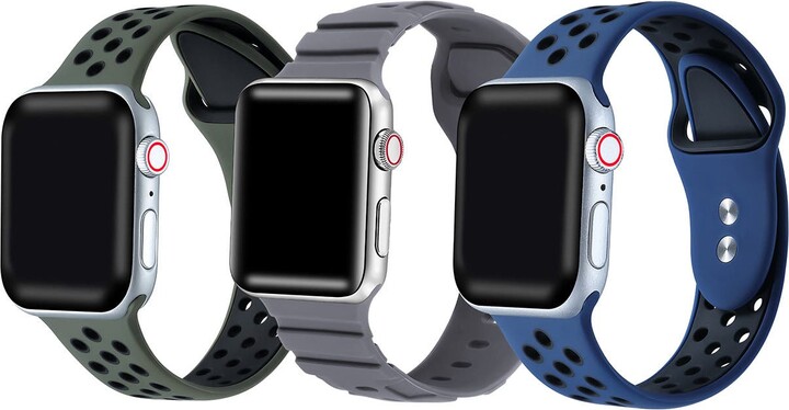 Assorted 3-Pack Silicone Apple Watch® Watchbands