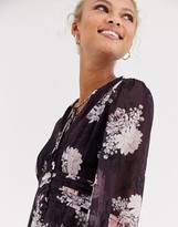 Thumbnail for your product : Forever New maxi dress in purple floral print