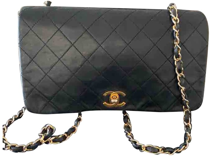 Chanel Black Leather Handbags
