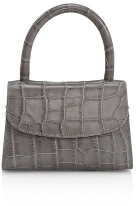 Bzees Mini Croc-Embossed Leather Top Handle Bag