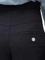 Thumbnail for your product : Etoile Isabel Marant Phil High-rise Cotton-blend Tapered-leg Trousers - Navy