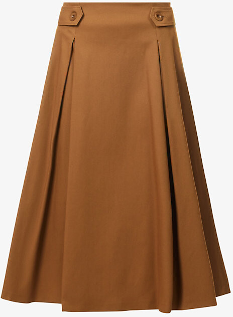 Andere plaatsen Zelden zijn Bronze Pleated Skirt | ShopStyle