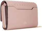 Thumbnail for your product : Valentino Garavani Studded Textured-leather Wallet