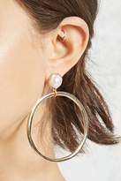 Thumbnail for your product : Forever 21 Faux Pearl Doorknocker Earrings