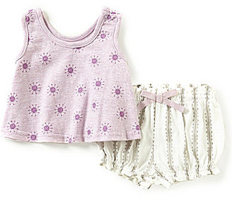 Jessica Simpson Newborn-9 Months Printed Top & Striped Shorts Set