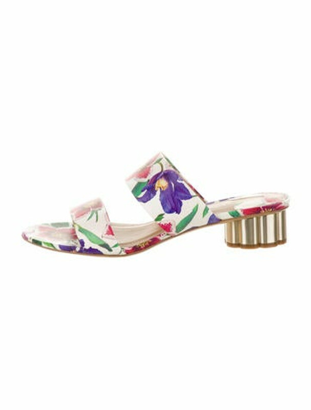 ferragamo floral slides