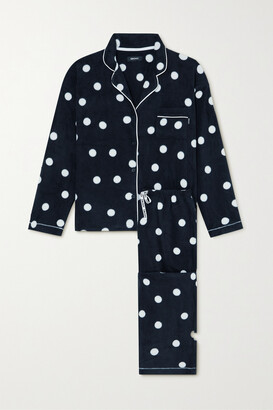 DKNY A Warm Embrace Polka-dot Fleece Pajama Set
