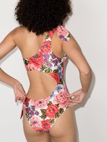 Thumbnail for your product : Zimmermann One-Shoulder Floral Print Swimsuit