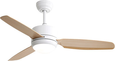 46 Inch Ceiling Fan With Lights 3 Abs Blades, 6-Speed Dc Motor Remote Control For Living Room