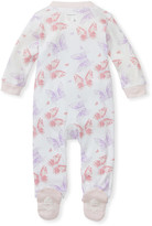 Thumbnail for your product : Burt's Bees Butterfly Buddies Organic Baby Zip Front Loose Fit Footed Pajamas