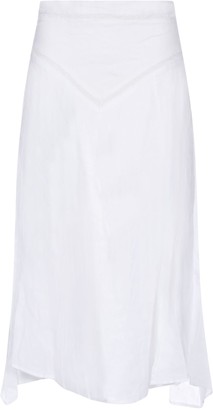 black linen midi skirt