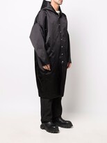 Thumbnail for your product : Rick Owens Hooded Single-Breasted Oversized Coat