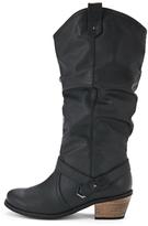 Thumbnail for your product : So Fabulous! So Fabulous Alexia Quilted Western Calf Boots Extra Wide Fit - Black