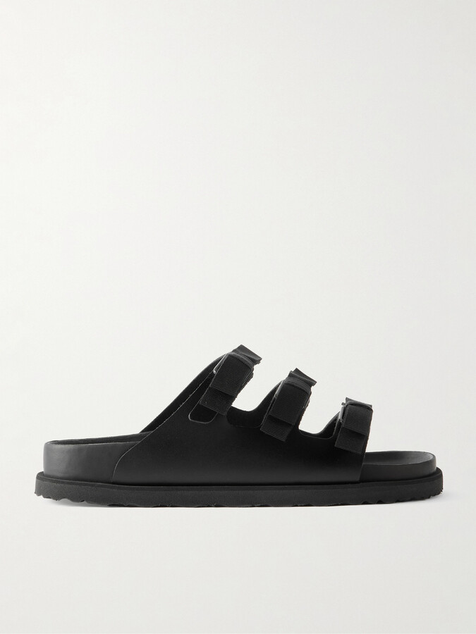 Birkenstock 1774 Florida Bow-detailed Leather Sandals - Black