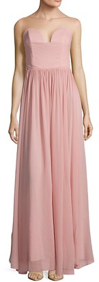 pointed strapless dress