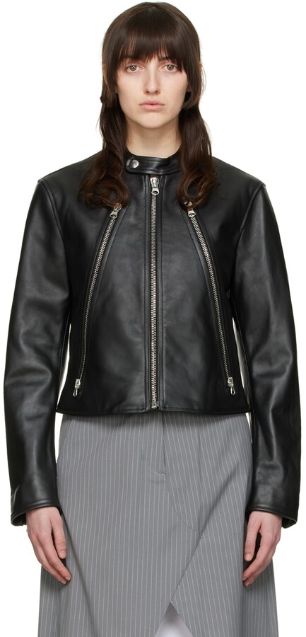 デザイン Soerte collar leather jacket レザージャケット ShX4M 