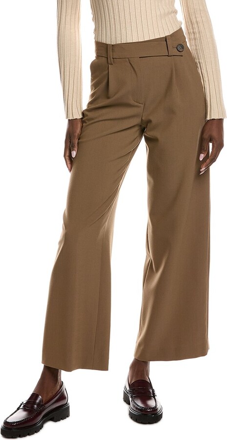 Maje Pleated Wool-Blend Pant