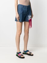 Thumbnail for your product : Love Moschino Fringed-Detail Denim Shorts