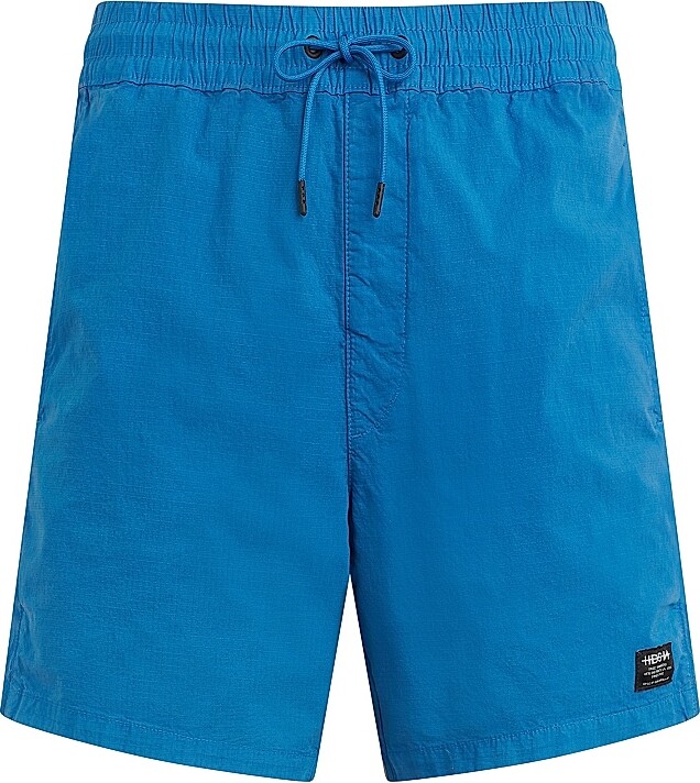 Hudson Men's Cotton Ripstop Racer Shorts - Ripstop Blue - Size Medium
