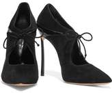 Thumbnail for your product : Casadei Suede And Patent-Leather Pumps