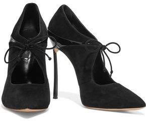 Casadei Suede And Patent-Leather Pumps
