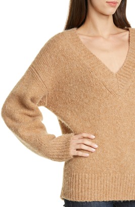 Diane von Furstenberg Carmella V-Neck Wool Blend Sweater