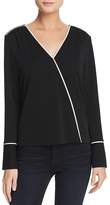 Thumbnail for your product : Cooper & Ella Mariana Piped Faux-Wrap Top