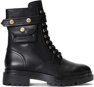 Lauren Ralph Lauren Cammie Burnished Leather Bootie Woman Ankle boots