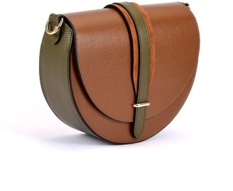 Arcus Leather Bag Brown & Khaki & Brown Suede
