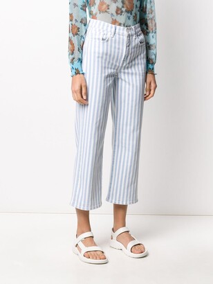 7 For All Mankind Alexa striped-print jeans