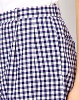 Thumbnail for your product : Peter Jensen Loose Shorts with Contrast Check Cuff