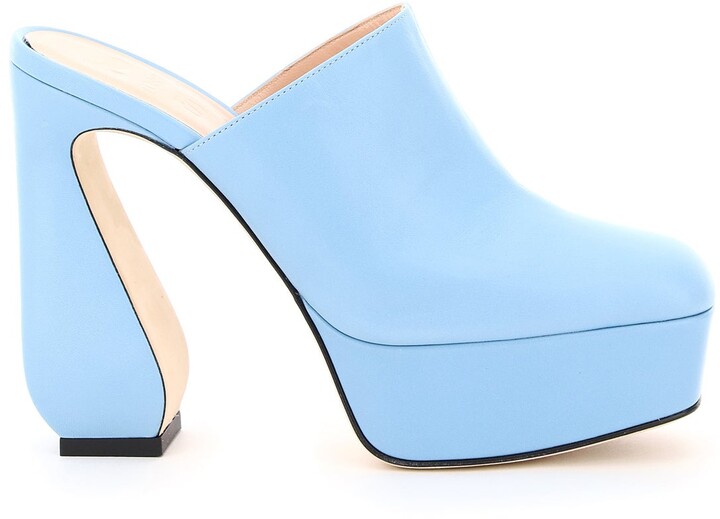 powder blue platform heels