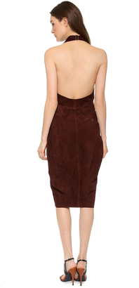 Hermes What Goes Around Comes Around Suede Dress