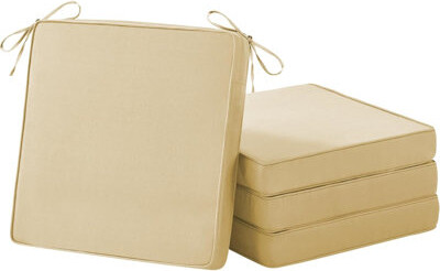 Outdoor Chair Cushions Set Of 4, Waterproof Patio Chair Cushions, 19" X 19"X 3" Patio Cushion For Outdoor Furniture, Outdoors Seat Cushion For Patios