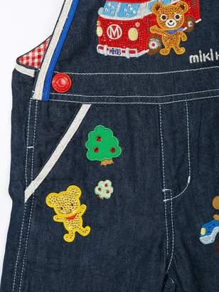 Mikihouse Miki House embroidered dungarees
