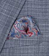 Thumbnail for your product : Reiss WYATT PAISLEY PATTERN SILK POCKET SQUARE Airforce Blue