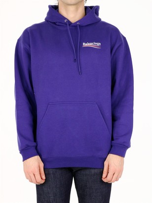 Balenciaga Logo hoodie purple - ShopStyle