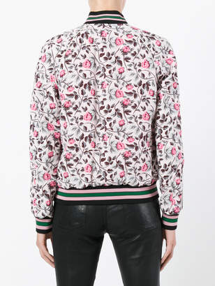 Coach printed polyester reversible bomber jacket