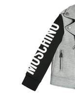 Thumbnail for your product : Moschino Logo Printed Neoprene Biker Jacket