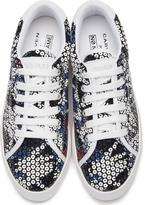 Thumbnail for your product : Carven White Sequinned No Name Edition Sneakers